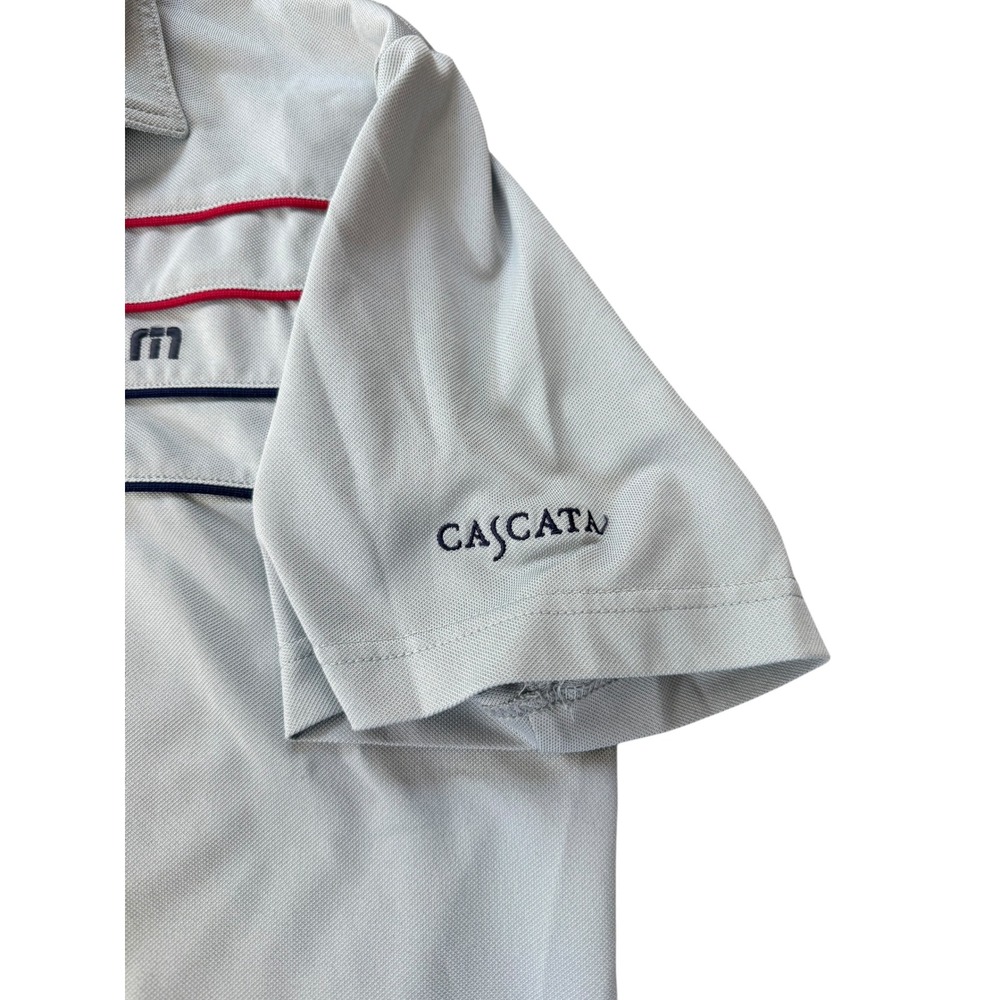 Travis Mathew Men's Gray Golf Polo Shirt Cascata Logo Size L - Picture 5 of 6